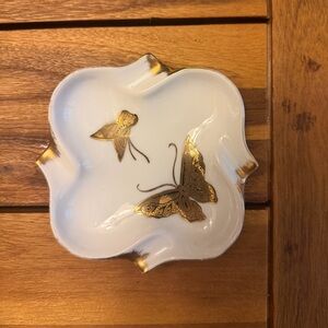 Candrea Japan Gold Butterflies Trinket Dish